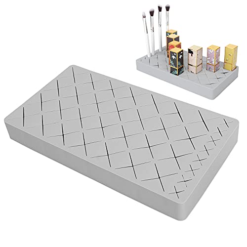 Betued Minimalist Lipstick Organizer, Silicone Makeup Storage Box, 36 Grids, Gray, Beauty/Makeup - Image 1