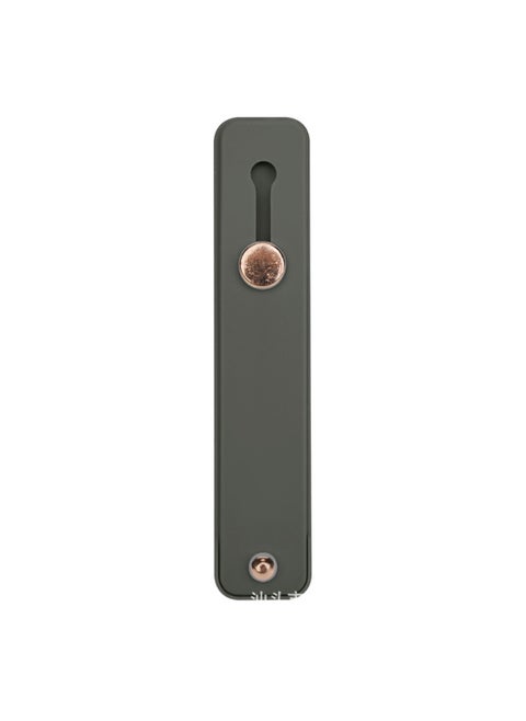 Silicone Mobile Phone Ring Bracket Solid Color Push-pull Mobile Phone Back Sticker Silicone Push-pull Live Lazy Stand-Color:Gray Green-Style:K167 Bare Metal