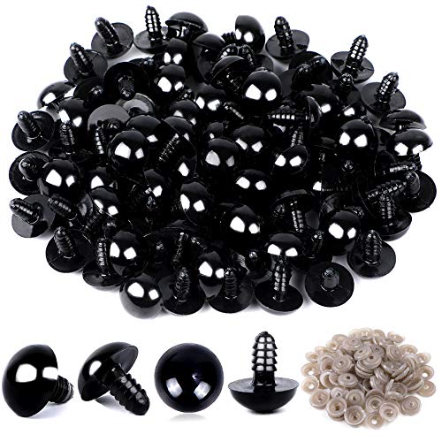 UPINS 120PCS Plastic Safety Crochet Eyes Bulk with 120PCS Washers for Crochet Crafts (0.56Inch/14mm) - Image 1