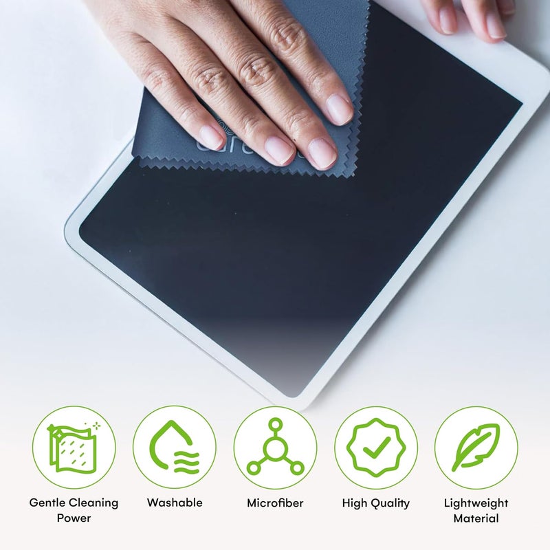 Care Touch Microfiber Cleaning Cloths, 6 Pack - Cleans Glasses, Lenses, Phones, Screens, Other Delicate Surfaces - Large Lint Free Microfiber Cloths - Eye Glass Clean Cloths - 6" x 7" (Navy Blue) - Image 5