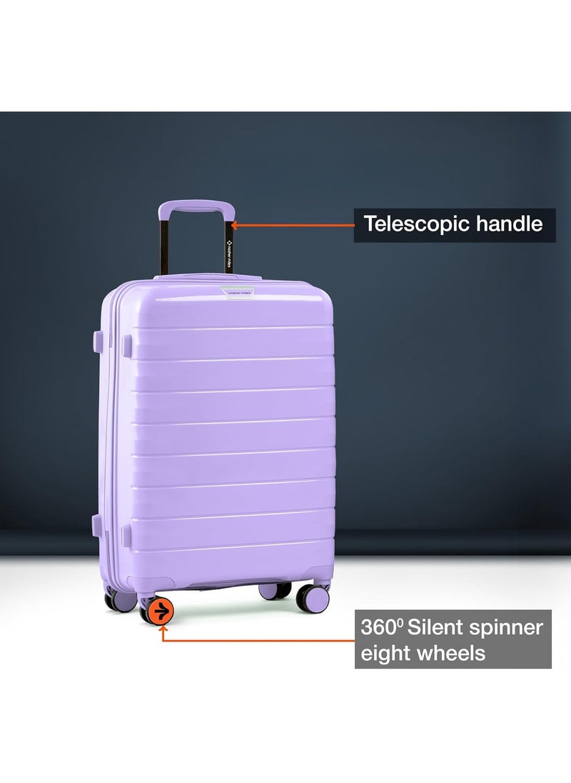 nasher miles Nasher Miles Vienna Hard-Sided Polypropylene Check-in Luggage Purple 24 inch |65 Trolley Bag  - Image 5