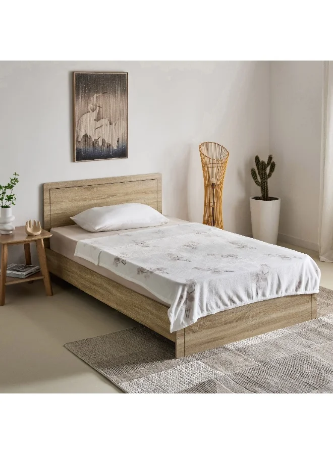 Home Box Matrix Cian Printed Flannel Twin Blanket 200 x 140 cm