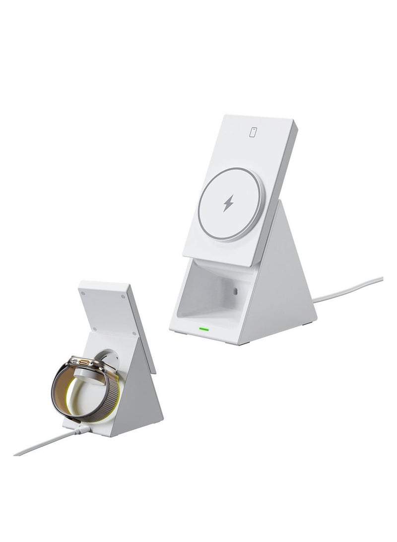 Y&D Magnetic Wireless Charger, 3 in 1 Charging Station Mag-Safe for iPhone Series, Mag Charger Stand Apple Watch - Image 1