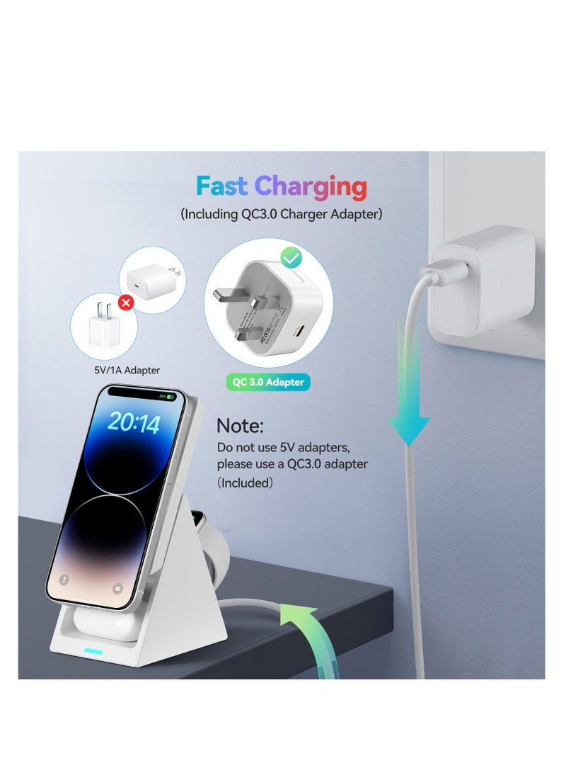 Y&D Magnetic Wireless Charger, 3 in 1 Charging Station Mag-Safe for iPhone Series, Mag Charger Stand Apple Watch - Image 5