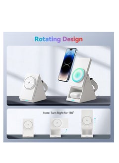 Y&D Magnetic Wireless Charger, 3 in 1 Charging Station Mag-Safe for iPhone Series, Mag Charger Stand Apple Watch  - Image 4