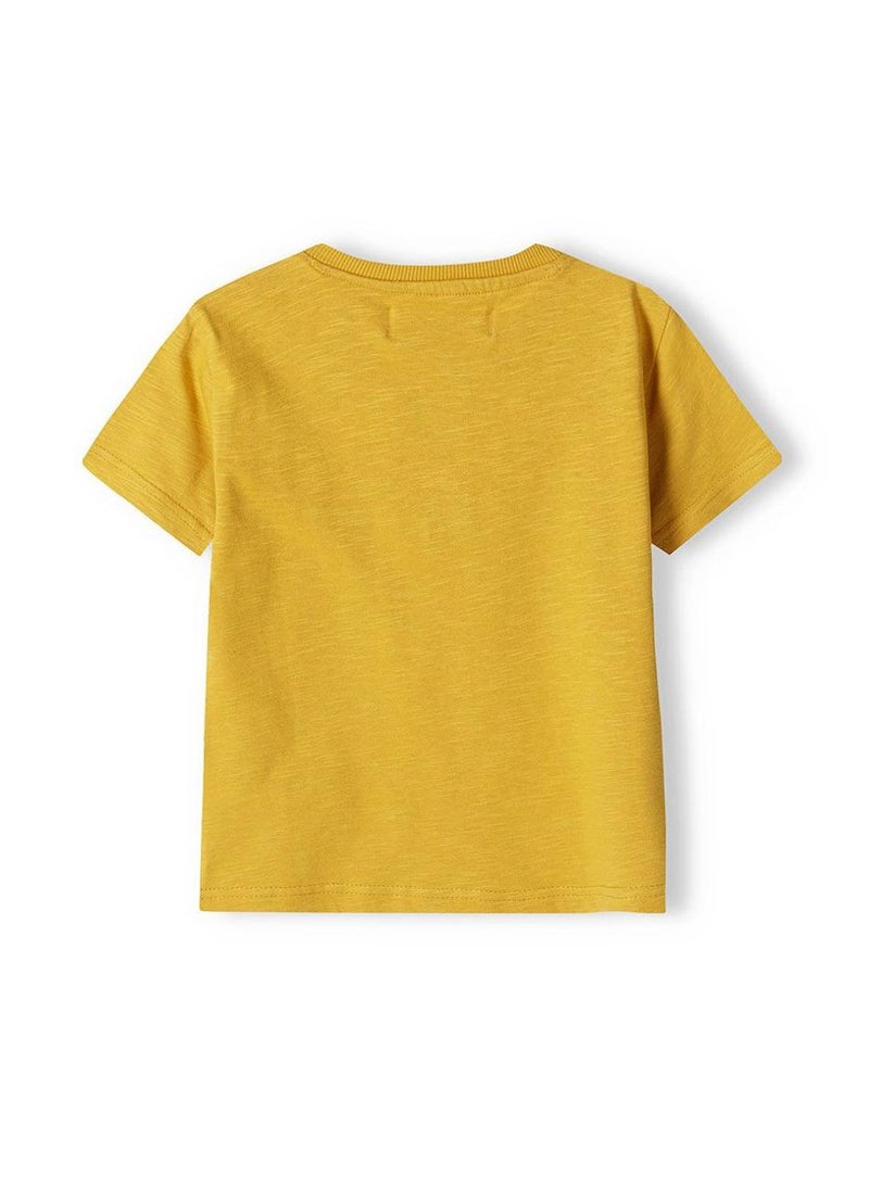 MINOTI Teen Henley T-Shirt with Short Sleeves and Button Neckline  - Image 2