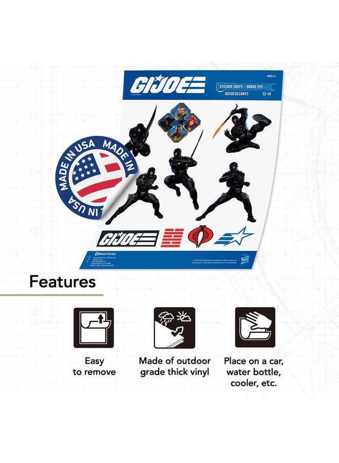 Desert Cactus Gi Joe Stickers 10 Stickers Vinyl Decal Laptop Water Bottle Car Scrapbook Decorations Birthday Favor Party Supplies Stickers (21) - Image 5