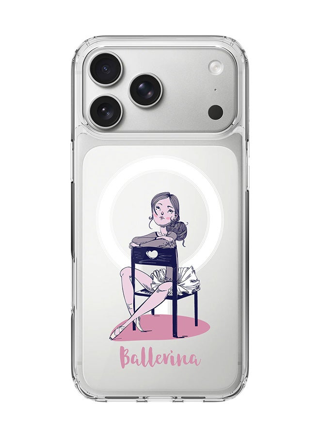 Stylizedd Classic Clear MagSafe Case for iPhone 17 Pro Max , Hybrid Soft Case Flexible Edges Anti Drop TPU PC Gel Thin Transparent Cover [ Designed for iPhone 17 Pro Max ] - Ballerina
