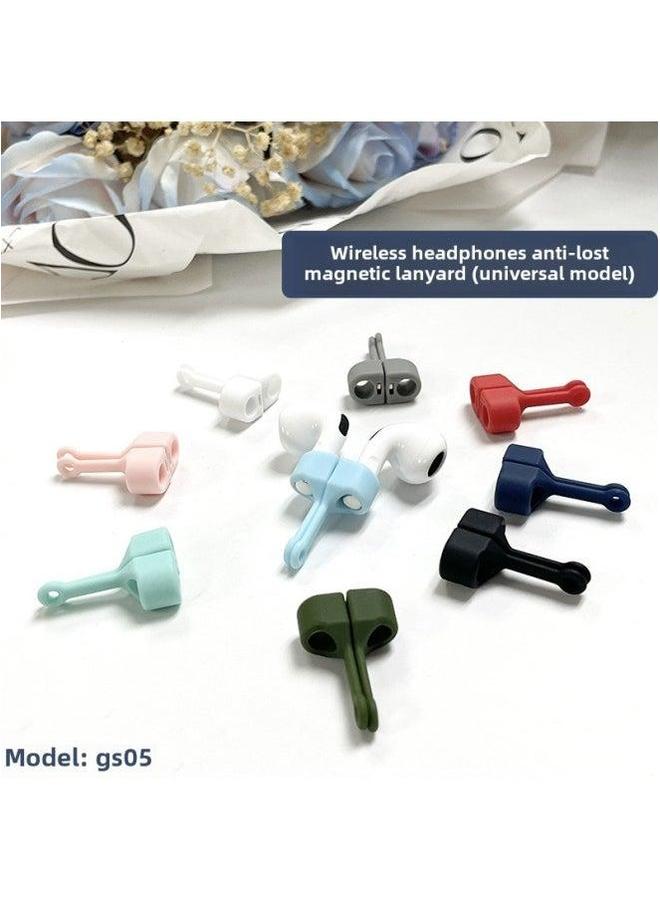 For Apple AirPods234 Generation Huawei Xiaomi Air2Spro2 Magnetic Headset Anti-lost Rope Silicone Lanyard-Color:571c Green-Applicable Models:Airpods72cm Lanyard (oil Spray, Silky To The Touch, Non-sticky Dust) - Image 3