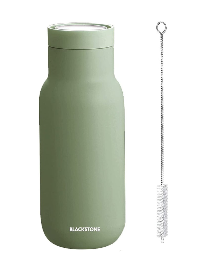 BLACKSTONE Vacuum Double Walled Stainless Steel Water Bottle Matt Finish with Cleaning Brush B002 - 350 ML  - Image 1