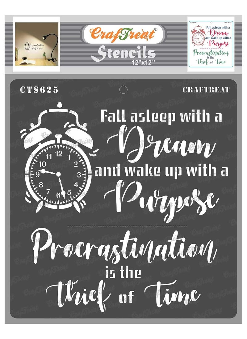 CrafTreat - CrafTreat Home Quotes Stencils for Painting - Purpose of Life Stencil - Size: 12X12 Inches - Canvas Stencils with Quotes - Quotes Stencils for Craft and Art - Quotes Stencil for Wall - Image 1