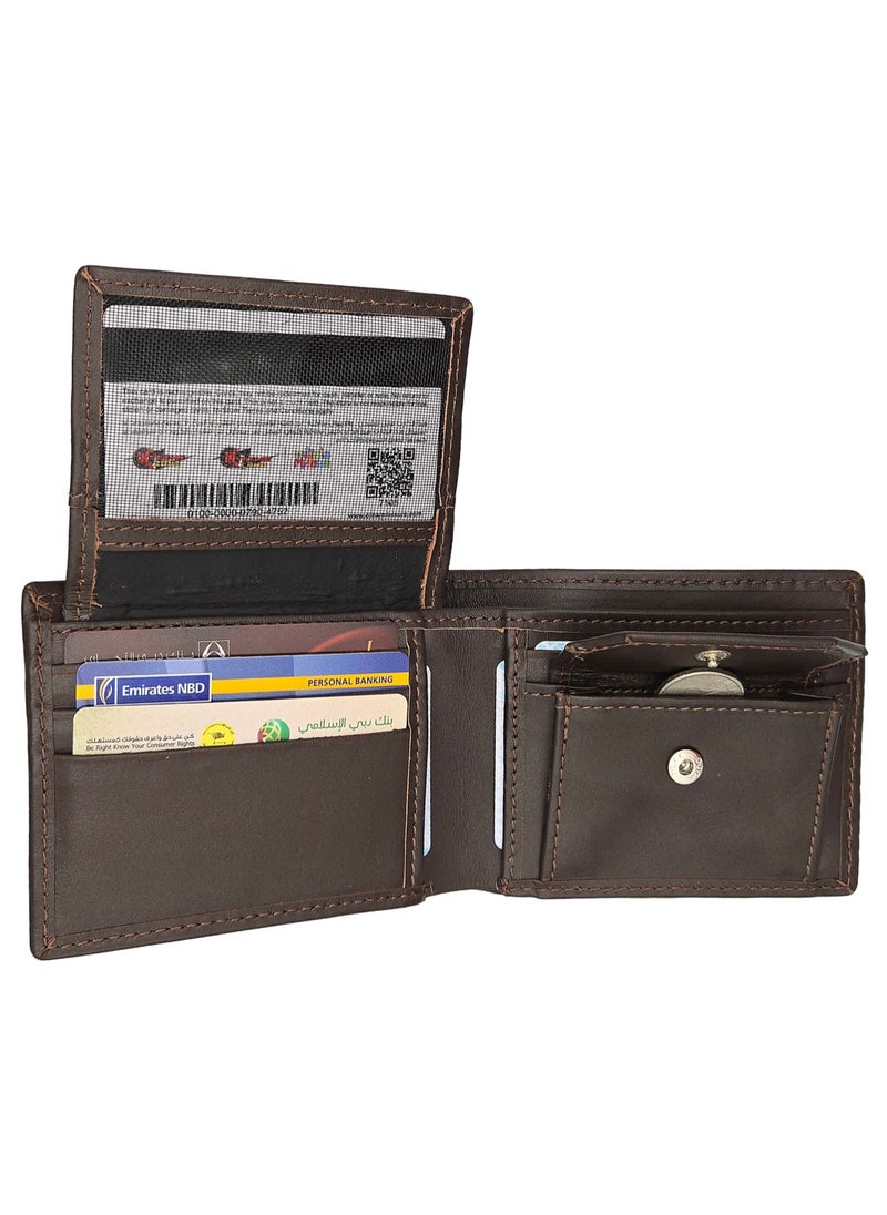 Energize Regular Genuine Leather Wallet for Men, Premium Leather Material with Versatile Compartment, Ideal for Traveling & Daily Use, Perfect Gift for Any Occasion  - Image 2