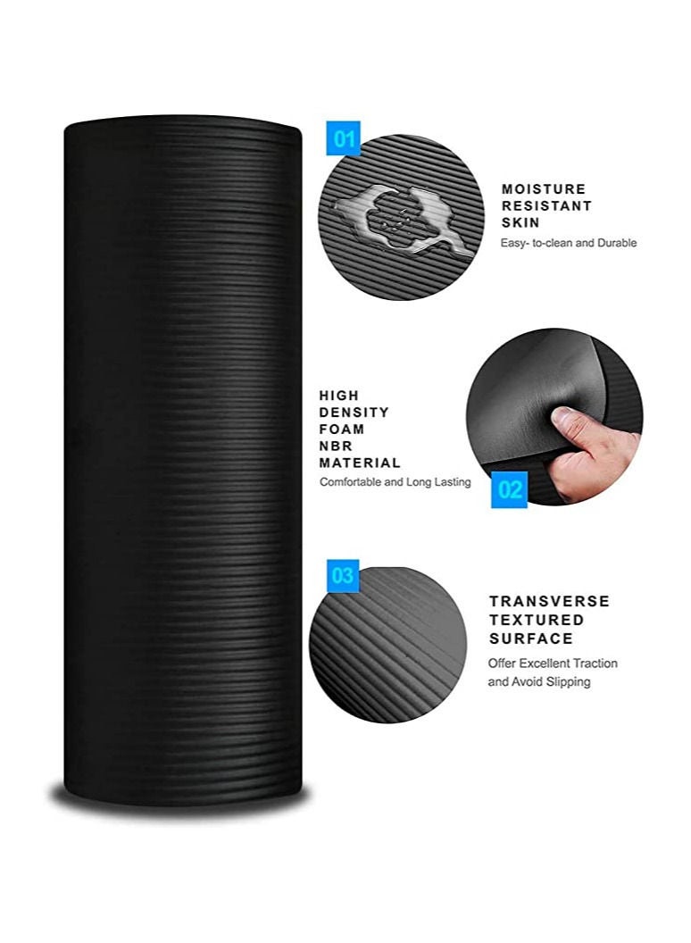 Spall Yoga Mat with Strap Included 10mm Thick Non Slip Fast Drying    Professional Waterproof Ideal for Fitness Home Gym Workouts Both Men and Women  - Image 3