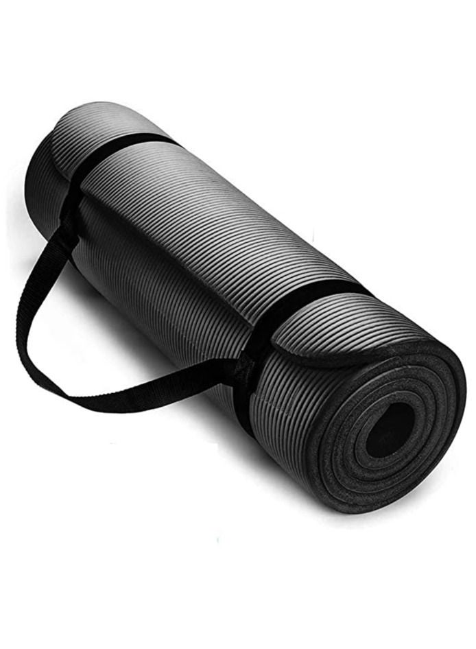 Spall Yoga Mat with Strap Included 10mm Thick Non Slip Fast Drying    Professional Waterproof Ideal for Fitness Home Gym Workouts Both Men and Women  - Image 1