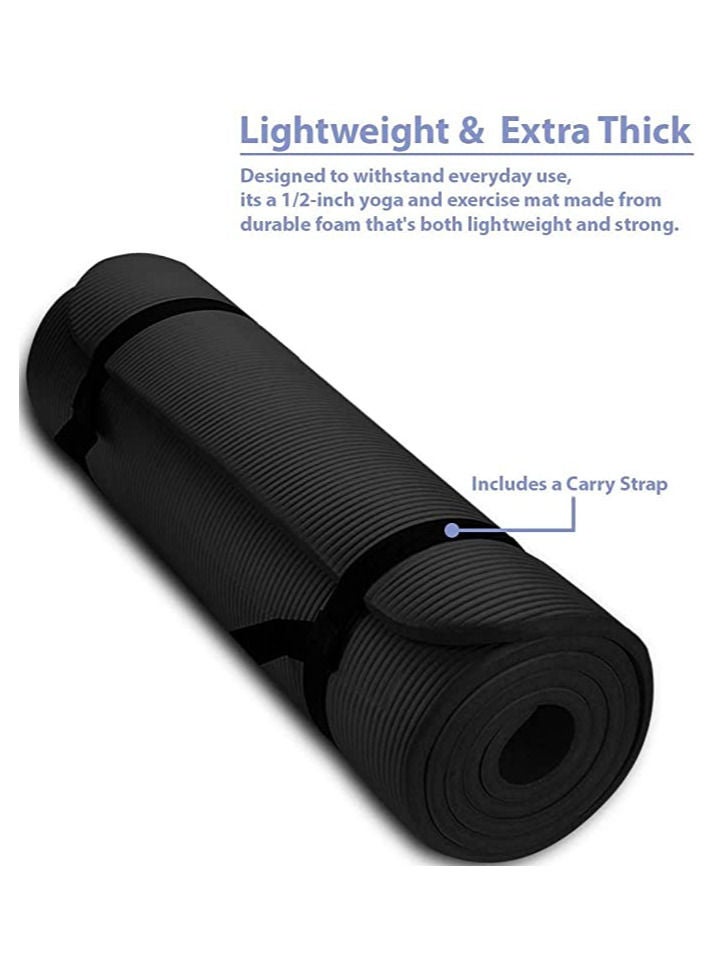 Spall Yoga Mat with Strap Included 10mm Thick Non Slip Fast Drying    Professional Waterproof Ideal for Fitness Home Gym Workouts Both Men and Women  - Image 2