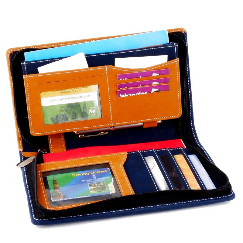 Asraw PU Faux Leather Expanding and Multiple Cheque Book Cover for Cards, Passbook & Chequebook - Chequebook Cover, Passbook Cover, Documents Cover for Office & Home Use (Multi-Color) - Image 3