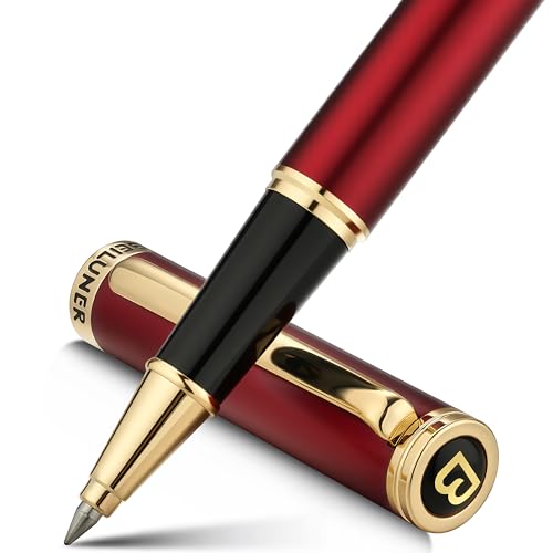 BEILUNER Luxury Rollerball Pen,24K Gold Trim,Noble and Elegant Designs,Schneider Ink Refill, Best Roller Ball Pen Gift Set for Men & Women, Professional, Executive Office, Nice Pens - Image 1