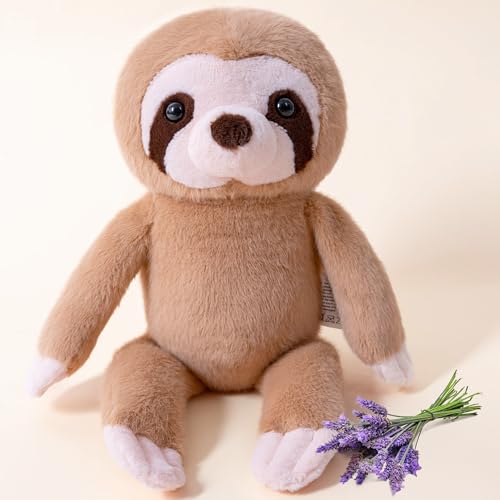 Gudisi Microwavable Weighted Sloth Stuffed Animals for Warmth Comfort Heatable Lavender Scented Cute Soft Plushie Toy Gift for Boys GirlsKids Adults - Image 1