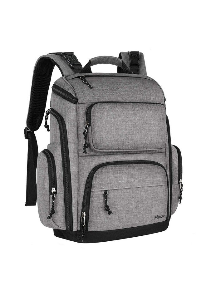 Mancro Diaper Bag Backpack, Multifunctional Travel Dad Diaper Bag With Insulated Pockets, Large Capacity Baby Diaper Backpack For Men And Women With Laptop Pocket And Stroller Straps, Grey - Image 1