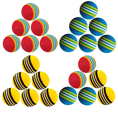 SHUYUE 24 Pcs Colorful Soft Foam Rainbow Play Balls For Pet Dog and Cat 42cm Ethylene Vinyl Acetate - Image 1