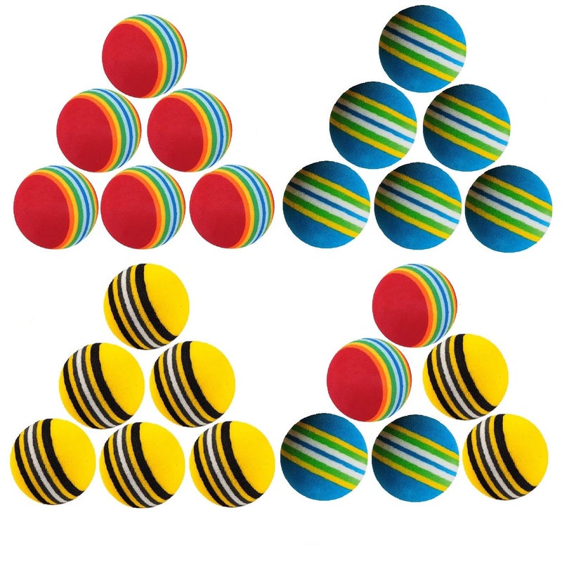 SHUYUE 24 Pcs Colorful Soft Foam Rainbow Play Balls For Pet Dog and Cat 42cm Ethylene Vinyl Acetate - Image 2