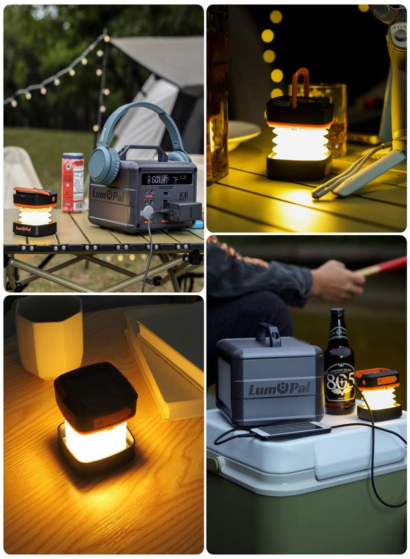 Solar Camping Light LED Collapsible Solar Lantern Camping Portable Rechargable USB Solar Lamp IP54 Waterproof Tent Lights for Camping Hiking Tent Garden Patio Night Light for Emergency Power Outage - Image 4