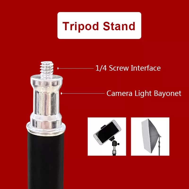 Dyazo 6 Feet Height Adjustable Aluminum Alloy Portable Light Stand for Ring Light 2.5 ft -6 ft Maximum Load Capacity 2 kgs (Black) - Image 4
