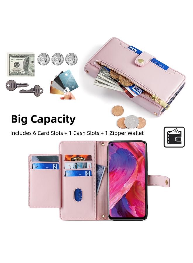 S-TOP Case For OPPO A54 5G Sheep Texture Cross-body Zipper Wallet Leather Phone Case - Image 3