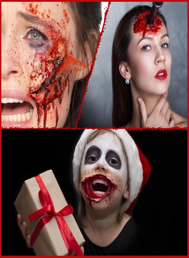 BOBISUKA Halloween Fake Blood, Edible Stage Blood 0.53oz, Realistic Vampire Blood SFX Makeup Kit, Washable Faux Blood Gel for Zombie Monster Special Effects Makeup, Costume Cosplay, Stage&Film (Fresh) - Image 4