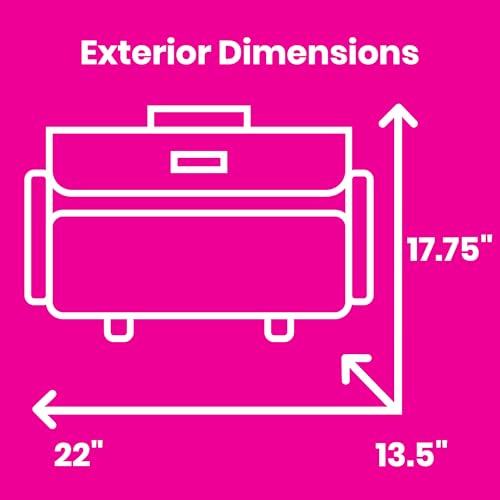 Everything Mary XL Rolling Sewing Machine Case – Purple Floral Craft Bag with 4 Wheels – Collapsible Storage Organizer Compatible with Brother, Singer & Most Machines - Image 4