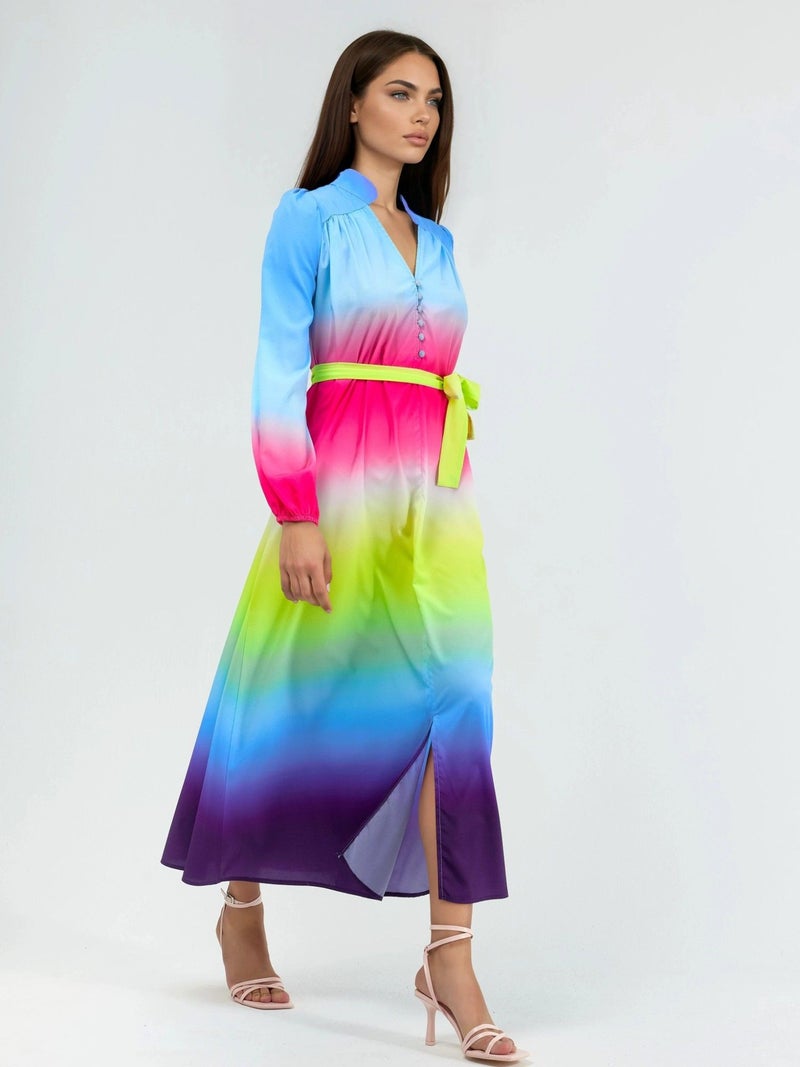 Jennyfer Ombre Maxi Dress with Belt - Image 2