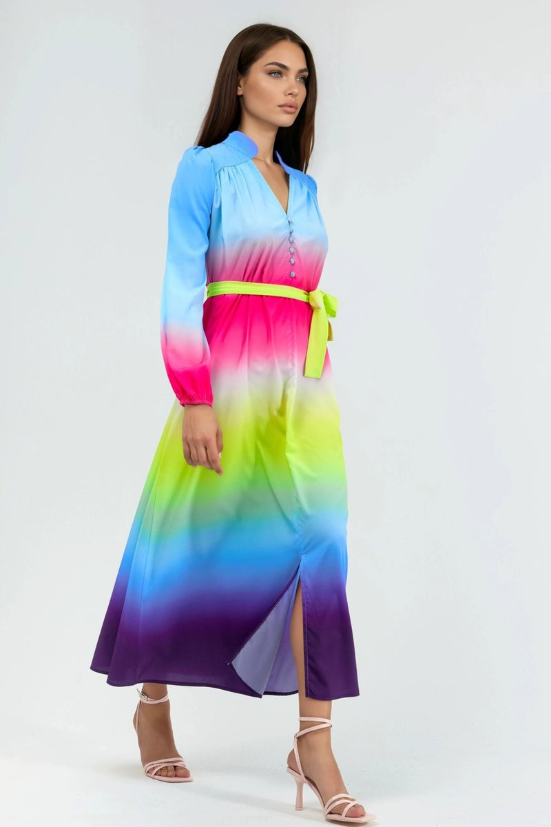 Jennyfer Ombre Maxi Dress with Belt - Image 2