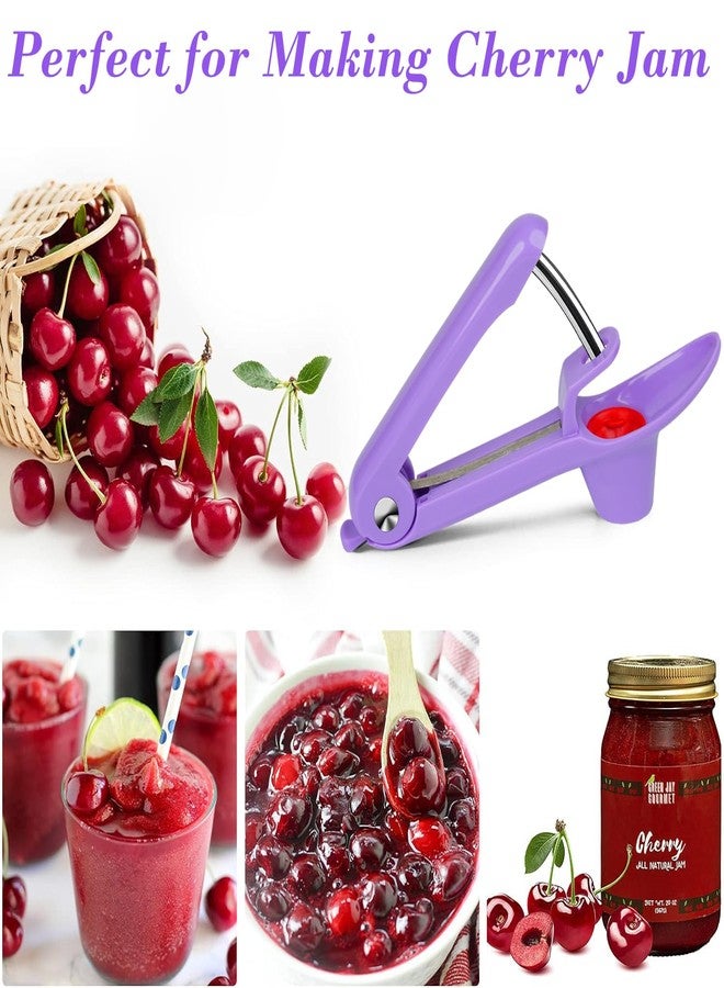 EddHomes Cherry Pitter Tool Pit Remover, Cherry Core Remover Tool with Space-Saving Lock Design, Heavy-Duty Cherry Pit Remover for Kids / Making Cherry Jam - Image 3