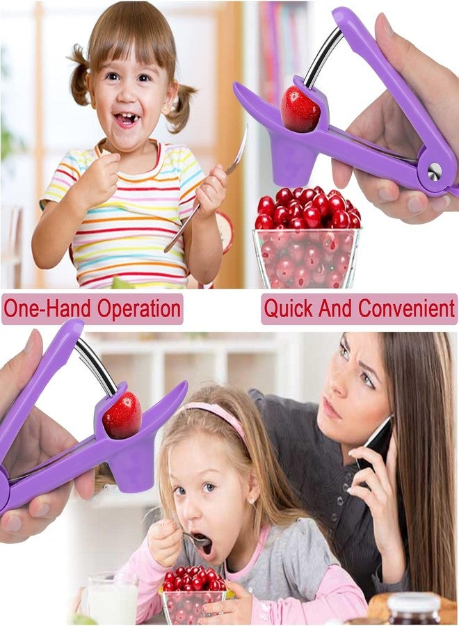 EddHomes Cherry Pitter Tool Pit Remover, Cherry Core Remover Tool with Space-Saving Lock Design, Heavy-Duty Cherry Pit Remover for Kids / Making Cherry Jam - Image 4