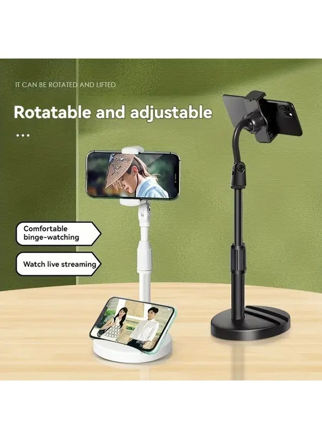 Pink Adjustable Dual Slot Phone Stand Holder For Live Streaming And Tablets - Image 1