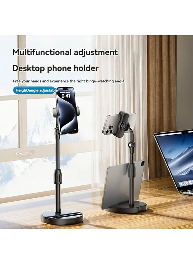 Pink Adjustable Dual Slot Phone Stand Holder For Live Streaming And Tablets - Image 2