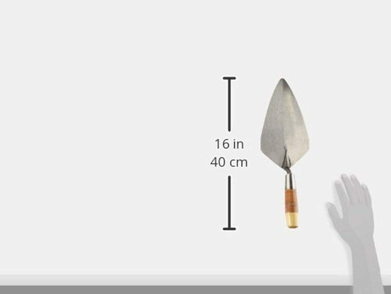 Kraft Tool RO312-10 10" Wide London Brick Trowel w/Leather Handle - Image 2