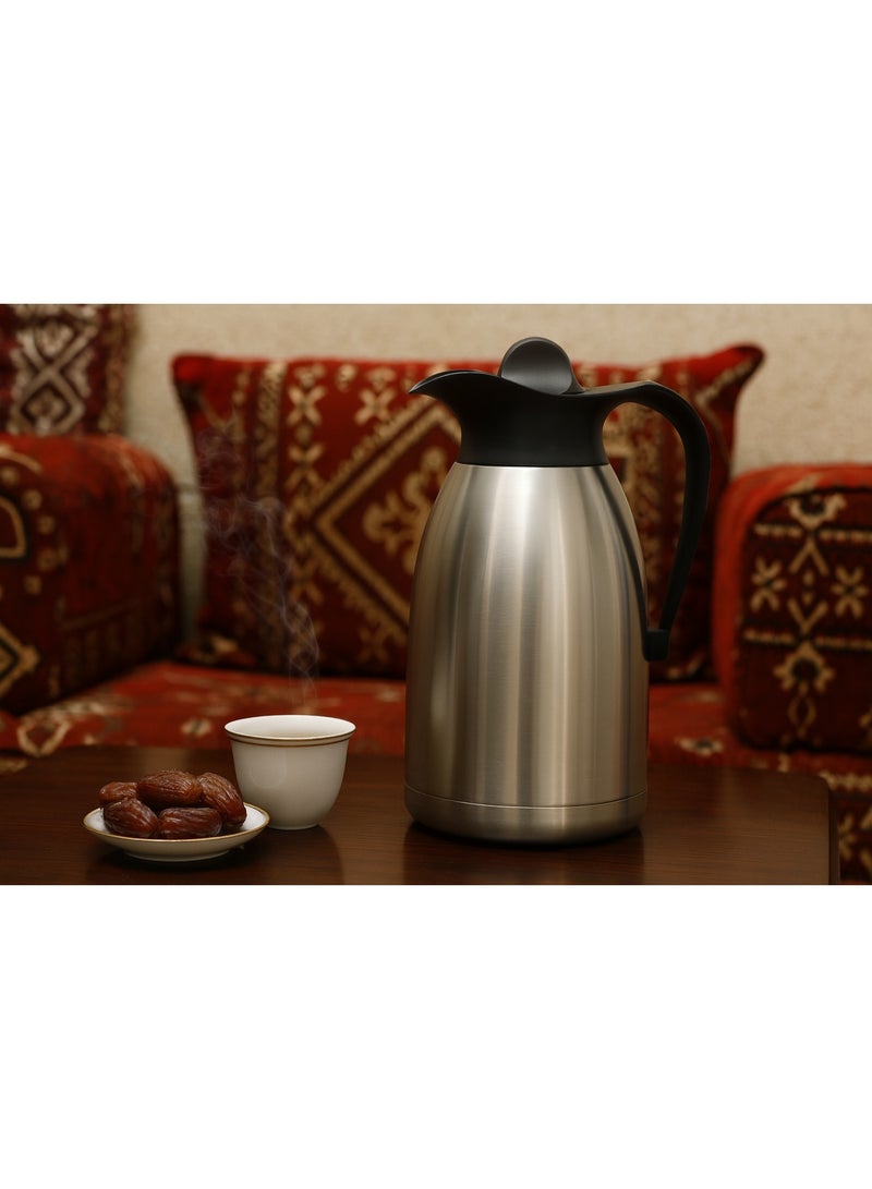 باصرة ترمس شاي وقهوة من باصرة ستانلس ستيل فاخر سعة 2 لتر