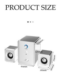 DUNISO Computer speaker, home desktop Bluetooth speaker three piece set, USB power supply, with 3.55mm audio interface, suitable for laptops, tablets, smart TVs, mobile phones  - Image 2
