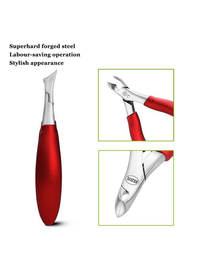 BEZOX Toenail Clippers For Thick Nails - Precision Thick Finger Nail Clipper Adult, Comfort Grip Nail Cutter, Ergonomic Long Handle Large Toe Nail Clippers - Image 3