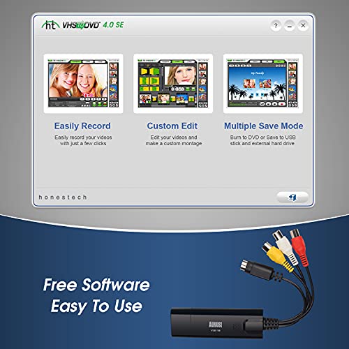 August VGB100 - External USB Video Capture Card - S Video/Composite to USB Transfer Cable - Grabber Lead for Windows 11/10 / 8/7 / Vista/XP - Image 4