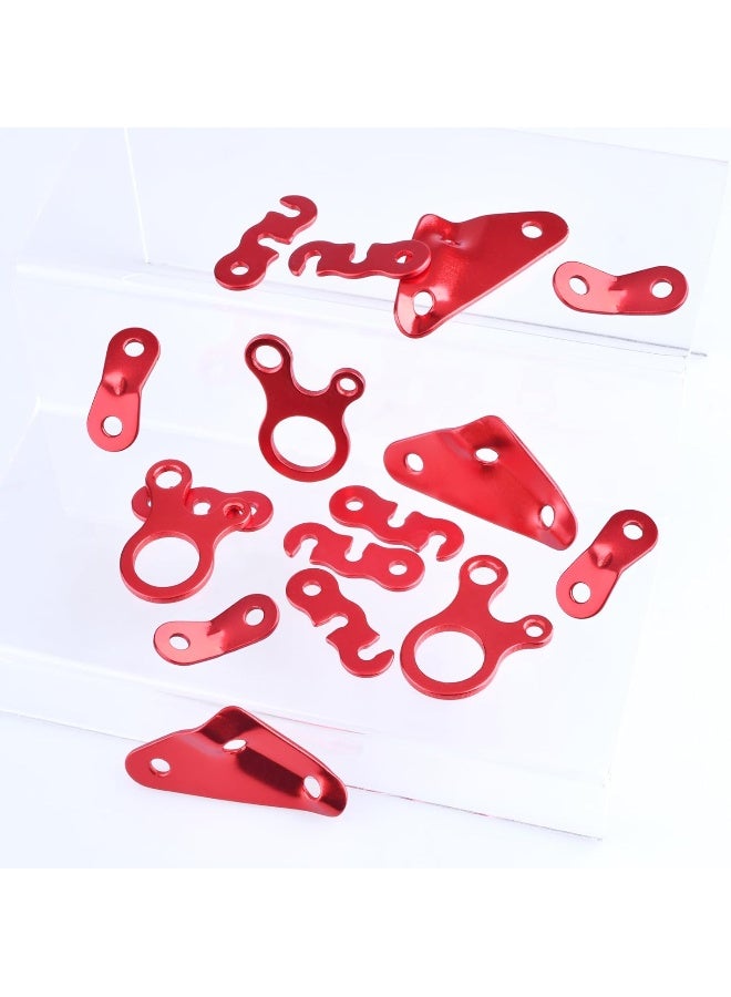 TRIWONDER TRIWONDER Aluminum Alloy Guyline Cord Adjuster Tent Tensioners Rope Adjuster for Tent Hiking Camping (Red (2 Holes) - 12 Pack)  - Image 5