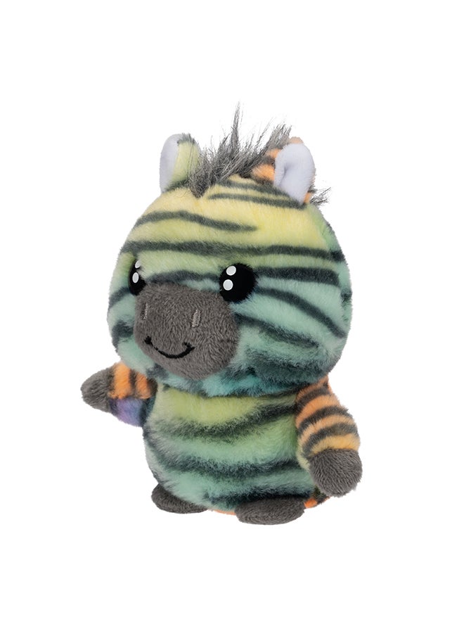 RUSS Li'l Peepers Plush Animal 10cm Wave 1 RBLP - 4" Rainbow Zebra  - Image 1