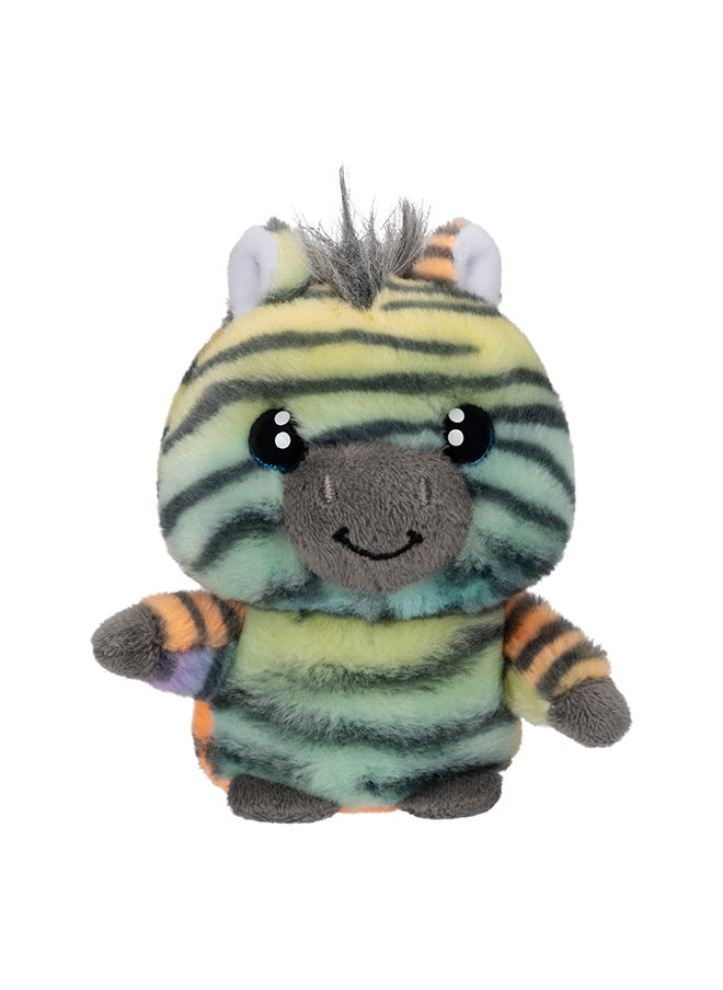 RUSS Li'l Peepers Plush Animal 10cm Wave 1 RBLP - 4" Rainbow Zebra  - Image 4