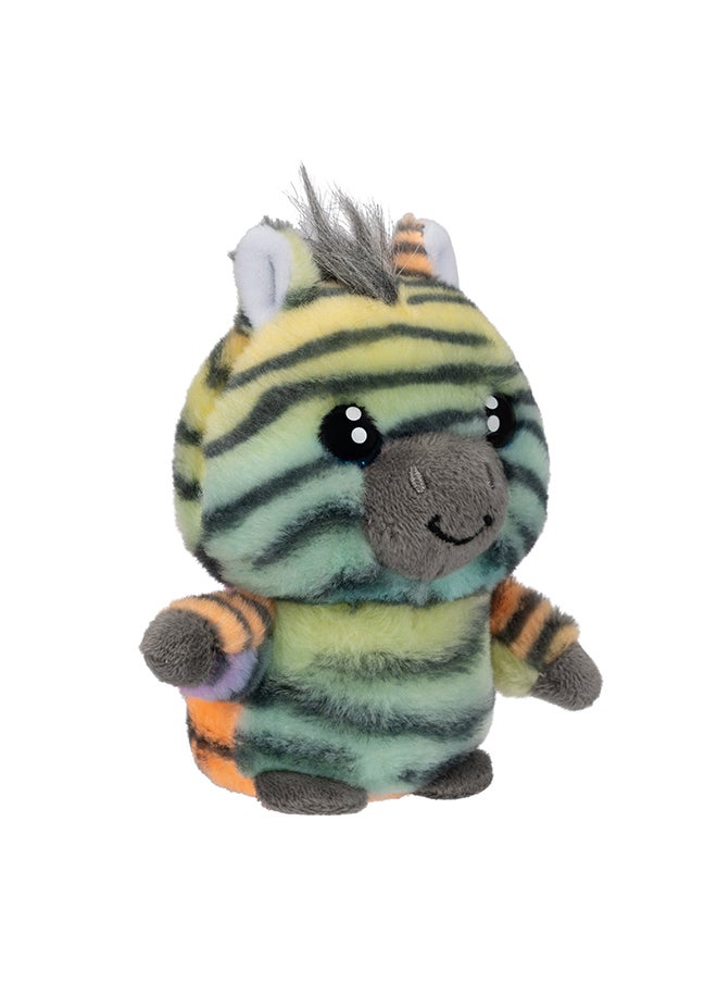 RUSS Li'l Peepers Plush Animal 10cm Wave 1 RBLP - 4" Rainbow Zebra  - Image 2