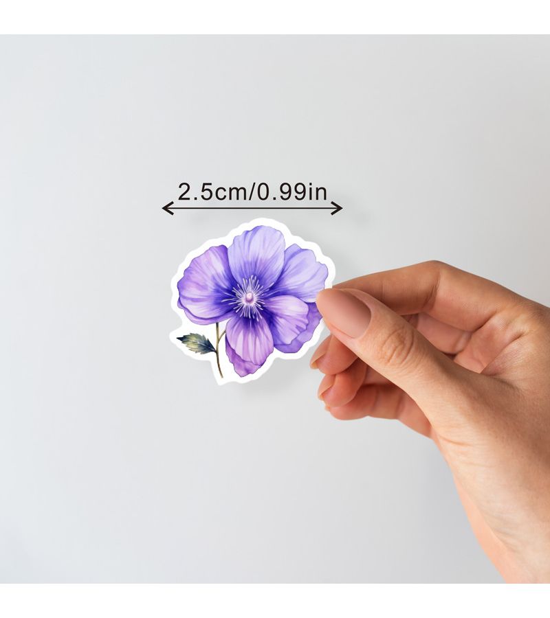 Romantic Flowers Stickers 500pc Roll Cute Envelope Gift Box Seal for DIY Crafts - Image 2