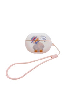 For HuaweiFreebuds Pro3/2 Wireless Bluetooth Headset Cartoon Creative Se3/4i/5i/Pro Soft-Color:Soft Shell + Lanyard-crooked Duck-Model:Universal For HuaweiFreebuds Pro3/pro4 (protective Case)