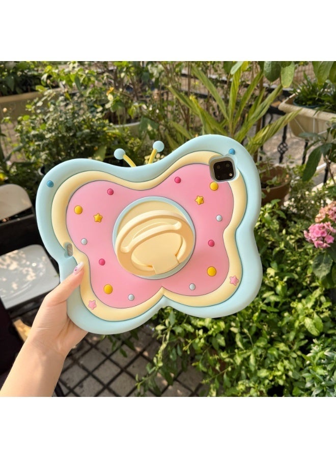 Hugifts Case for iPad (A16) 11inch 11th 2025 Gen iPad 11 Case,3D Cute Butterfly iPad Case with Rotating Ring Holder, Full Shockproof Silicone Cover for Multiple iPad Models - Image 5