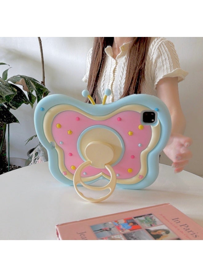 Hugifts Case for iPad (A16) 11inch 11th 2025 Gen iPad 11 Case,3D Cute Butterfly iPad Case with Rotating Ring Holder, Full Shockproof Silicone Cover for Multiple iPad Models - Image 3