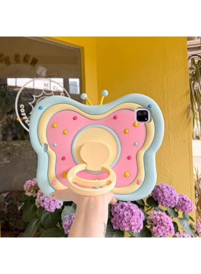 Hugifts Case for iPad (A16) 11inch 11th 2025 Gen iPad 11 Case,3D Cute Butterfly iPad Case with Rotating Ring Holder, Full Shockproof Silicone Cover for Multiple iPad Models - Image 4